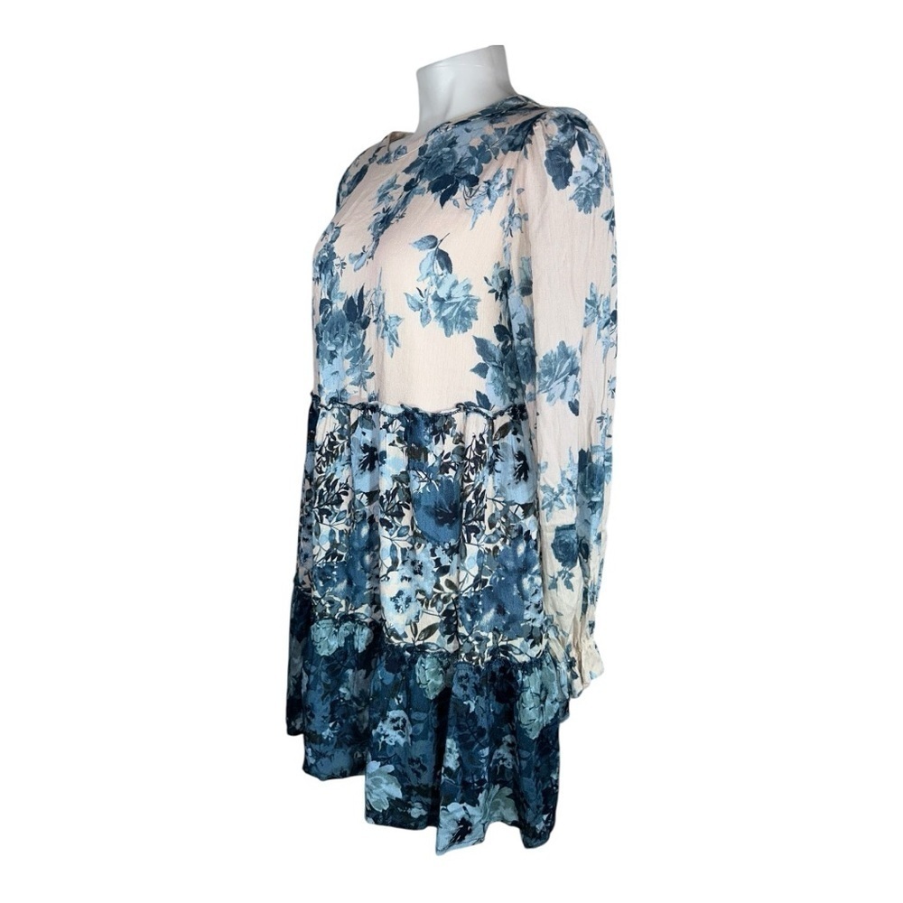 Penelope Rose Floral Rose Long Sleeve Boho Lined Dress Size M - Picture 3 of 14